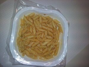 La pasta con un solo pisello