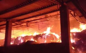 Incendio in un’azienda agricola di Vittoria