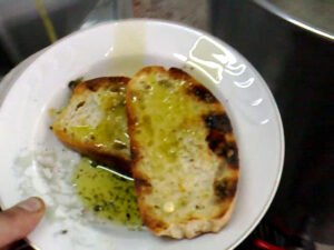 Bruschetta con olio ibleo