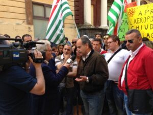 La protesta dei lavoratori