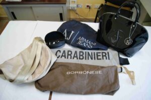 Le borse sequestrate