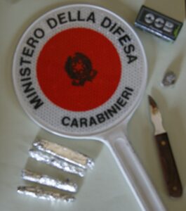 L’hashish sequestrato