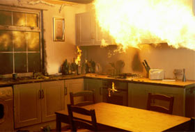 Incendio casa