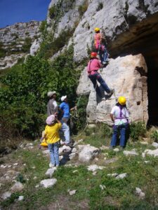 Speleologi in azione