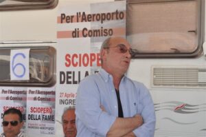 Digiacomo durante lo sciopero della fame