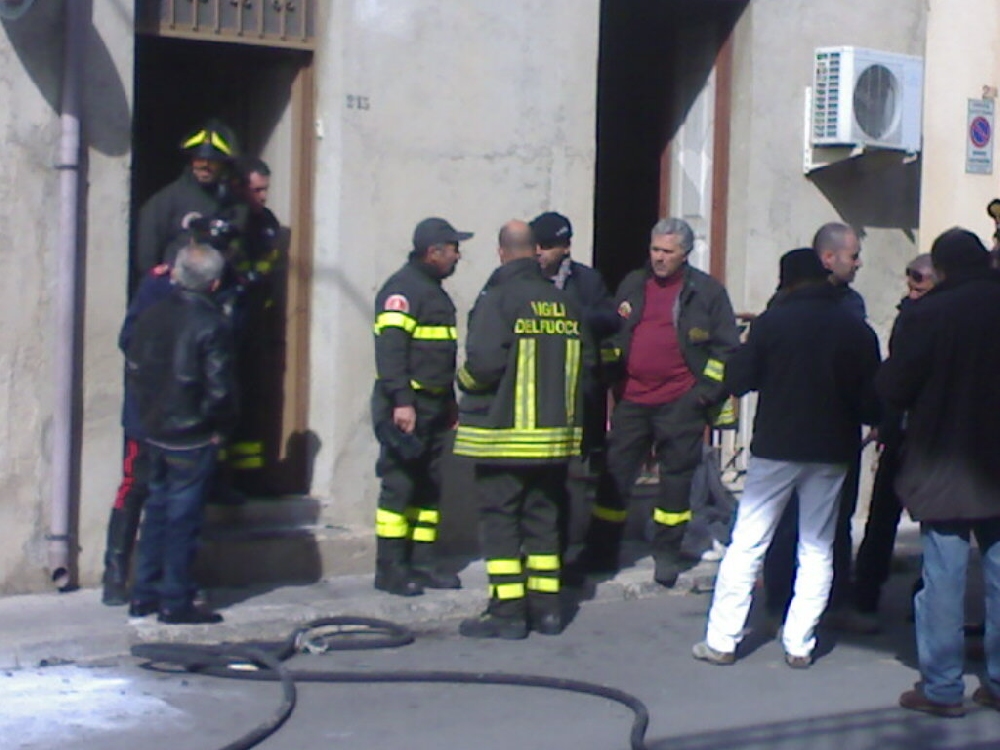L'abitazione incendiata