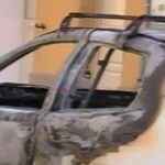 La Fiat Punto incendiata