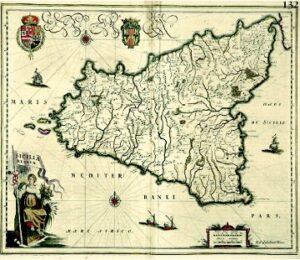 Cartina storica della Sicilia