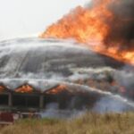 Pala Roma di Comiso in fiamme