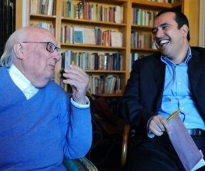 Andrea Camilleri e Peppe Savà a casa Camilleri