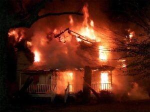Incendio villa