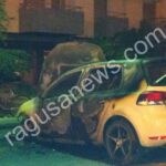 La Golf incendiata