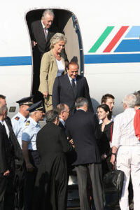 Berlusconi sull'aereo