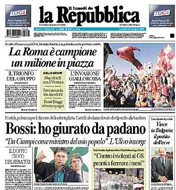 Repubblica, Italia Uno e forse Porta a Porta a Ispica