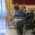 Il cane Italo al compleanno di Piero Guccione