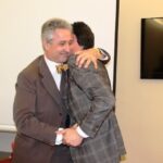 L?abbraccio fra Aricò e Abbate