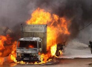 Incendio camion