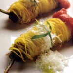 Doppietta di melanzana in pasta croccante