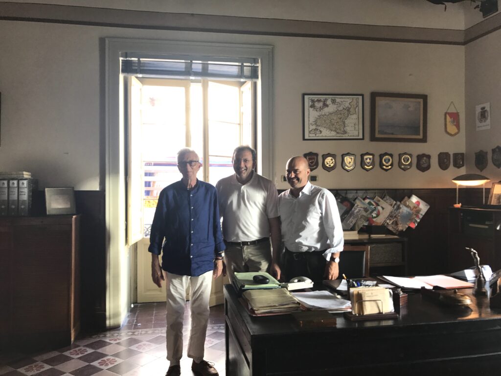 Sironi, il sindaco Giannone e Zingaretti