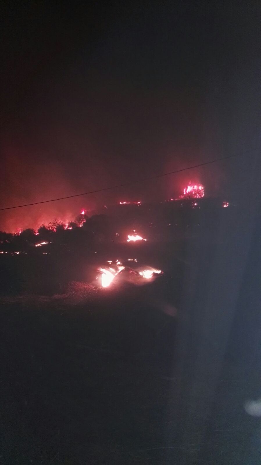 Incendio nell’area forestale di Giarratana