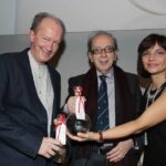 Giorgio Agamben, Ismail Kadare, Elisabetta Nonino (Foto Canio Romaniello)