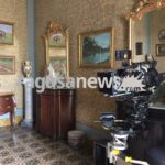 Il set a palazzo Castro Grimaldi