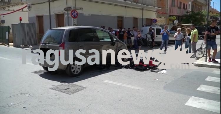 Auto contro moto ad Acate, ferito il centauro