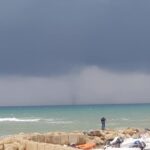 La tromba marina che si è levata stamane