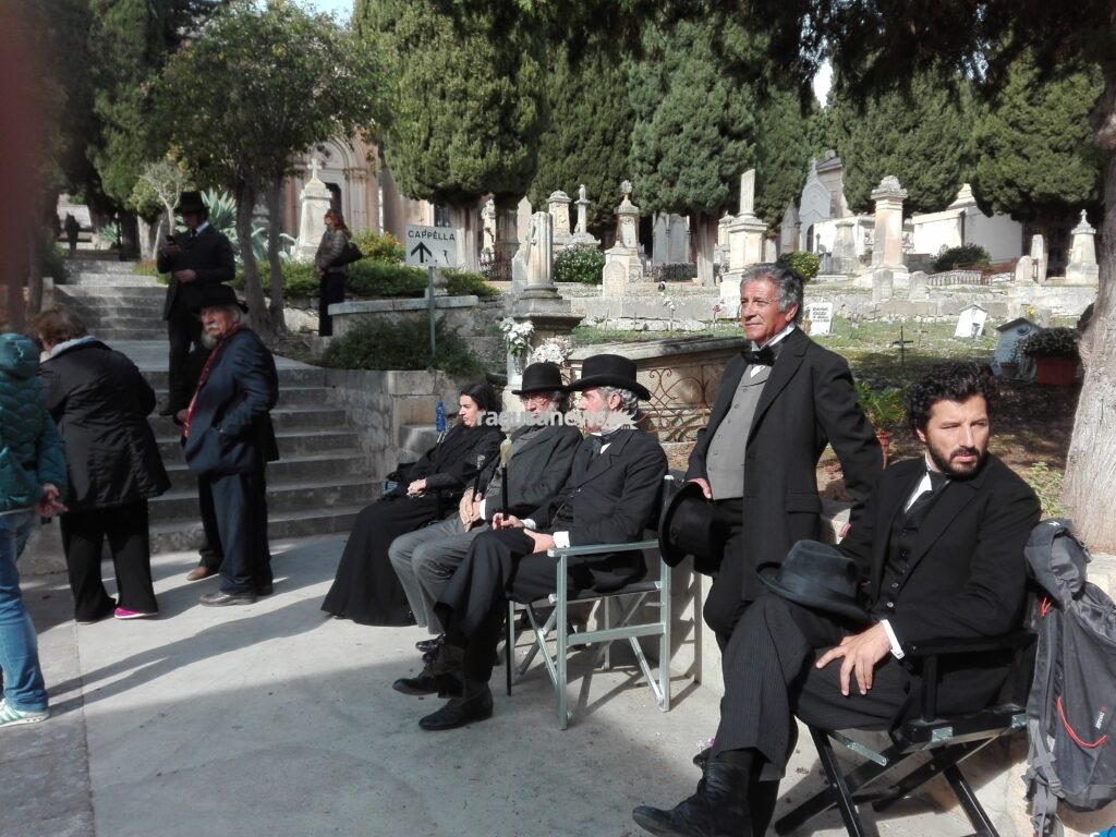 Le scene girate al cimitero