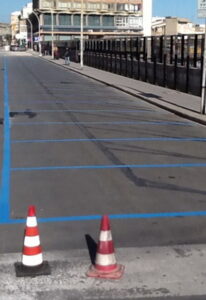 Strisce blu a Ragusa