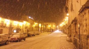 Chiaramonte sotto la neve