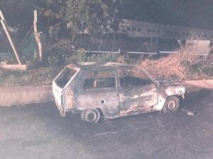 La Panda incendiata