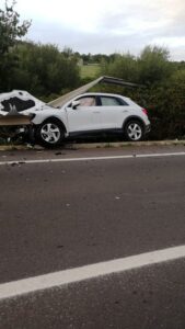 Modica, Audi fuori strada