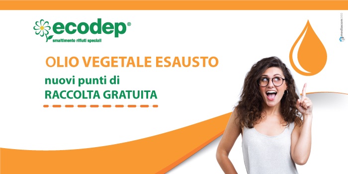 Olio vegetale esausto, iniziativa di Ecodep per raccolta in contenitori