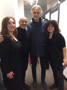 Il modicano Aurelio Pitino da Fazio con Andrea Bocelli