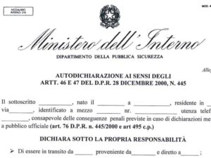 Il modulo da compilare per chi si sposta da un comune a un altro