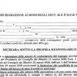 Il nuovo modulo di autocertificazione per uscire di casa