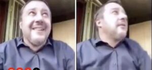 Salvini in diretta interrotto dal vicino di balcone: Dici str