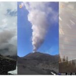 L'Etna fuma ed emette un pennacchio di 4500 metri