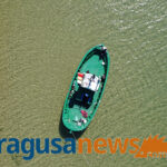 Gli scatti dello sbarco a caucana, ripresi col drone