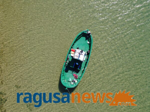 Gli scatti dello sbarco a caucana, ripresi col drone