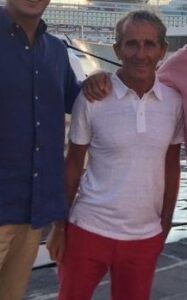 Alain Prost col suo yacht a Siracusa