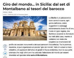 Il Messaggero: Il giro del mondo? Nei luoghi di Montalbano
