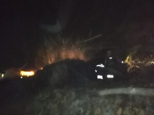 Incendio al villaggio azzuro a Casuzze