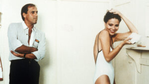 Ornella Muti e Adriano Celentano sul set di "Innamorato Pazzo"