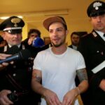 Il cantante l'anno scorso, al momento del fermo