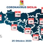La mappa dei contagi Covid in Sicilia