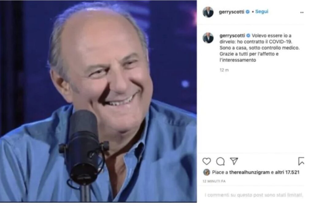 Gerry Scotti positivo al coronavirus