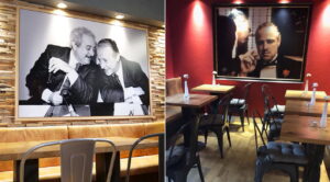 Gli interni della pizzeria, finita nell'occhio del ciclone