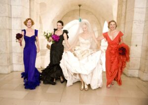 IL CAST ORIGINALE DELLA SERIE DI HBO SEX & THE CITY: CYNTHIA NIXON, KRISTIN DAVIS, SARAH JESSICA PARKER E KIM CATRALL